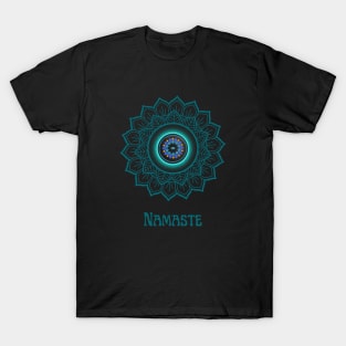 Namaste, Third Eye Protection Lotus Flower Mandala. T-Shirt